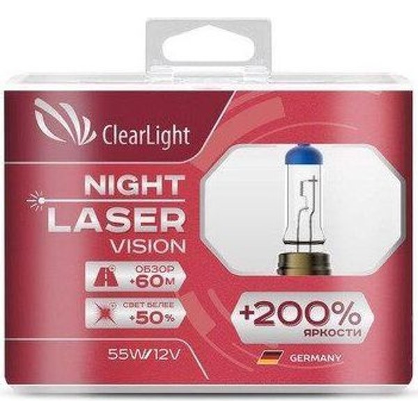 ClearLight Night Laser Vision +200% H7 — галоген