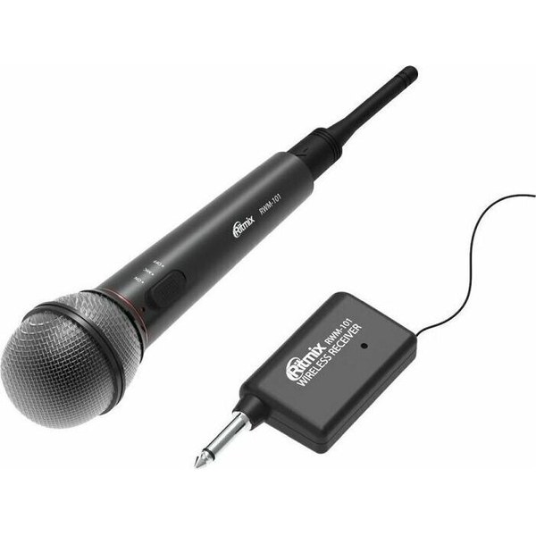 Ritmix RWM-101 — беспроводной радиомикрофон (2 в 1: радио + проводной)