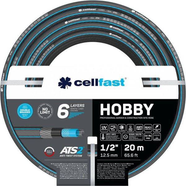 Cellfast Hobby ATS2 3/4" 25 м — армированный ПВХ, 6 слоёв